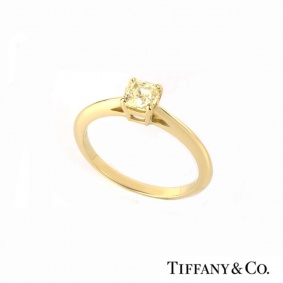 Tiffany & Co. 18k Yellow Gold Fancy Yellow Diamond Ring 0.59ct